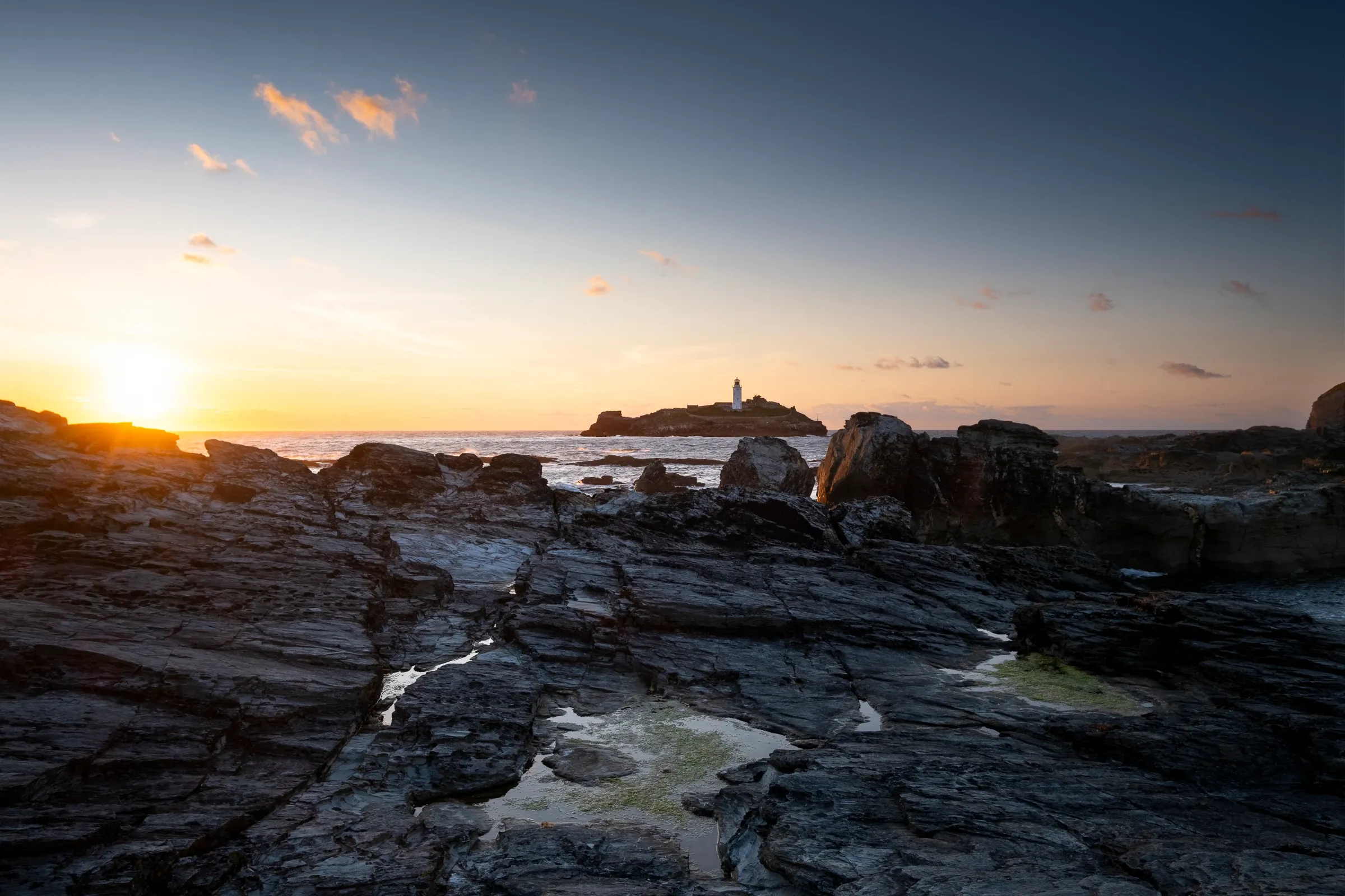 Godrevy at sunset