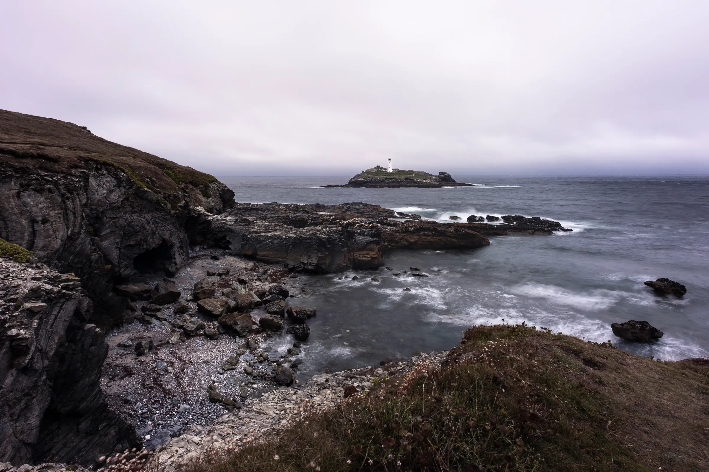 Godrevy in grey silence
