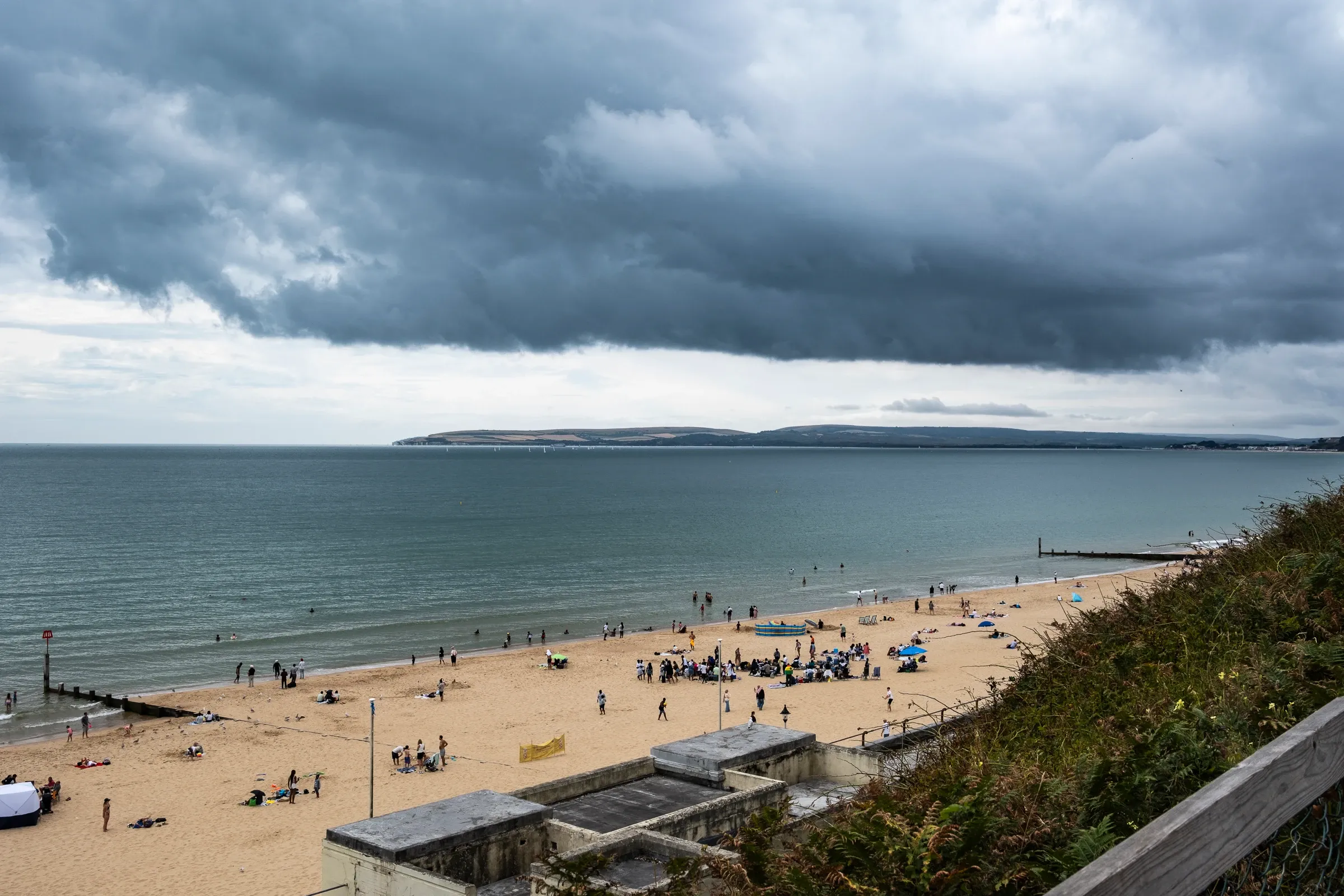 Cloudy day at Bournemouth Beach