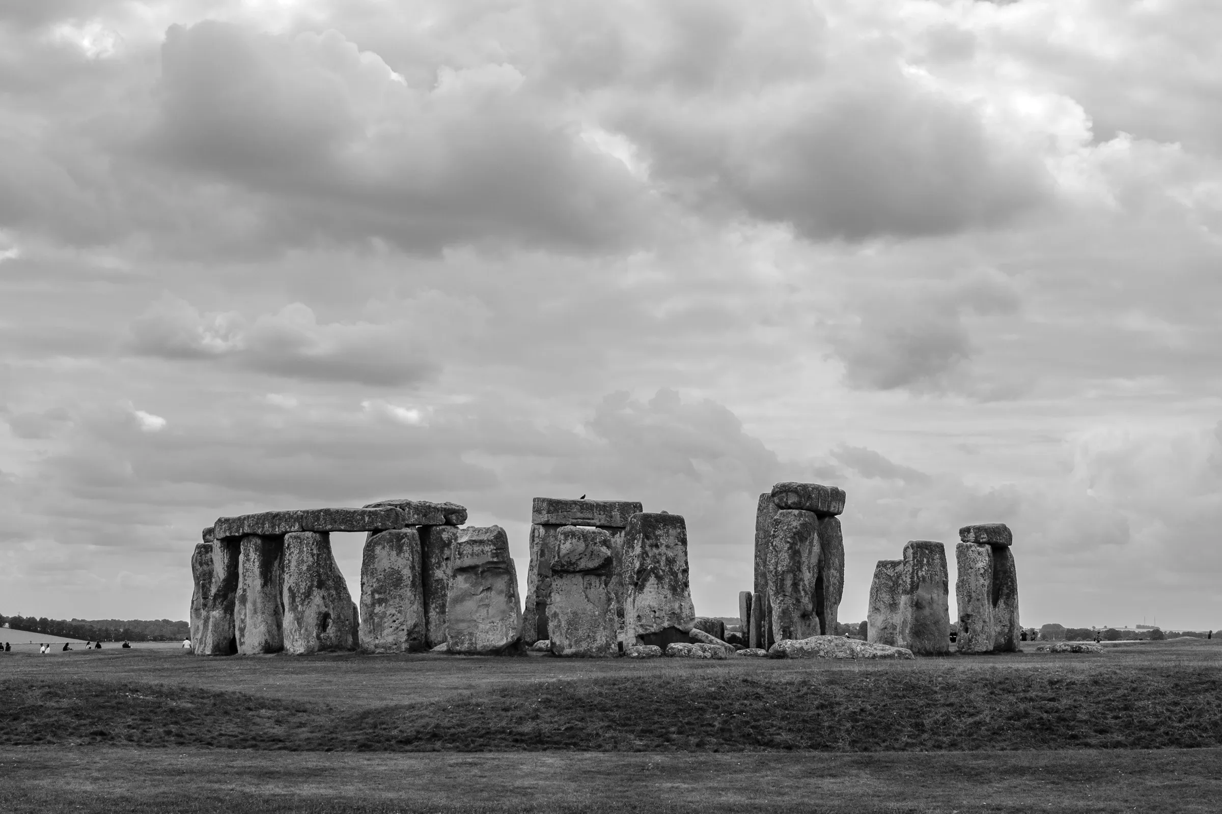 Stonehenge under cloudy sky