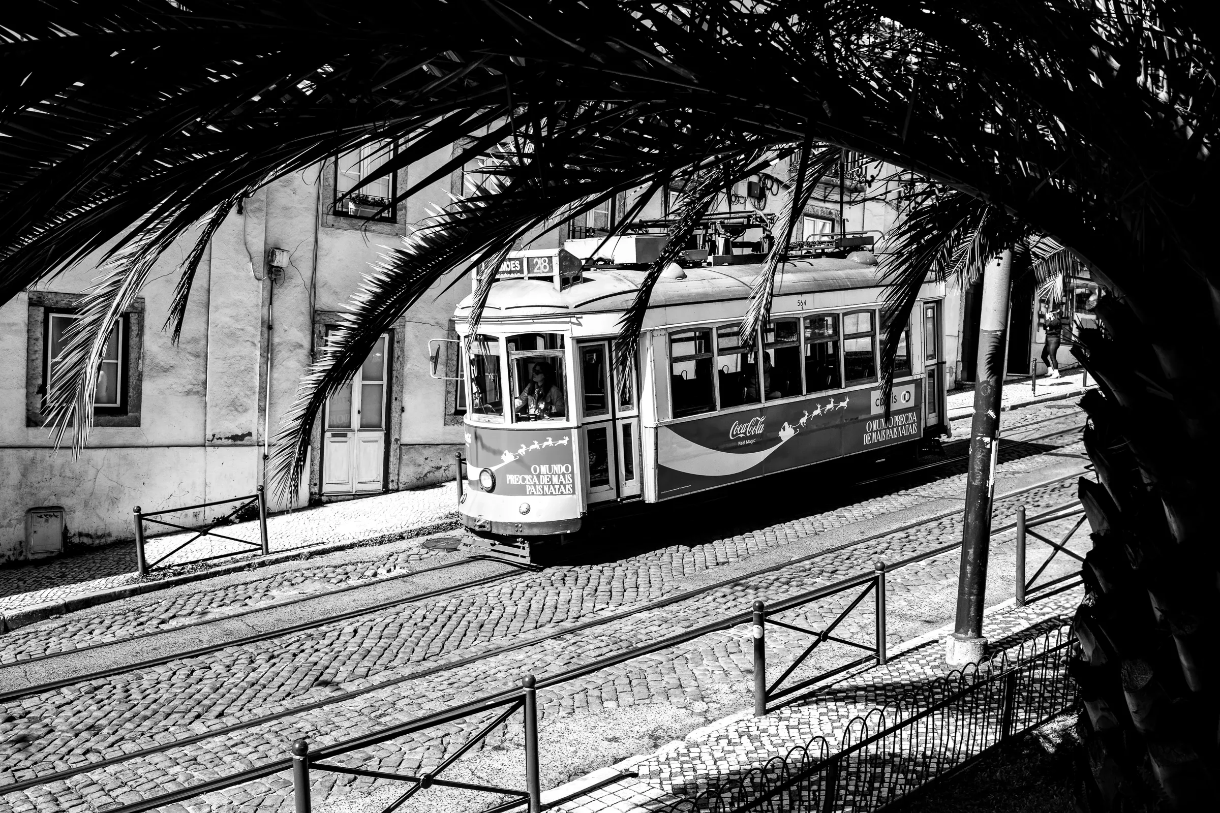 Tram 28 through Lisbon