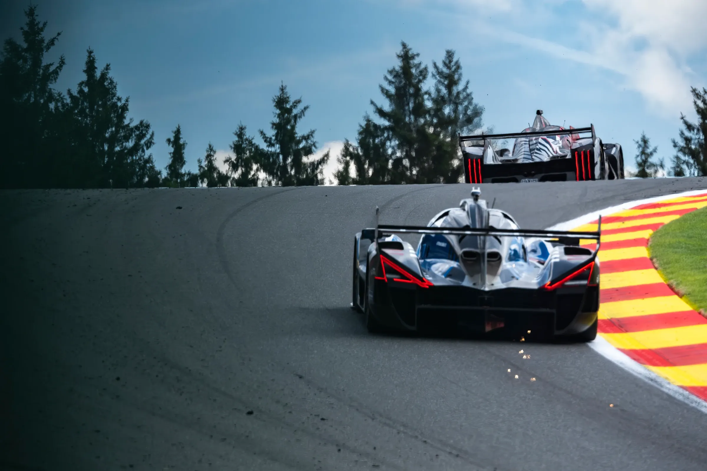 Sparks through Eau Rouge